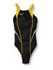 Stream Ace Challenge Swimmer Medium Size Size 94 for Fitness and Gym Women's Swimsuit, Cut, XS, Black/Yellow, (N2MA0220), Use.