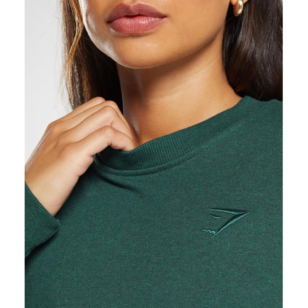 Gymshark Rest Day Sweats Oversized Crew Bros Bold Teal Marl B8a7a Tbrq