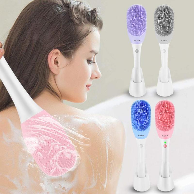Buy Electric Silicone Bathing Brushes Shower Body Cleaning Exfoliation