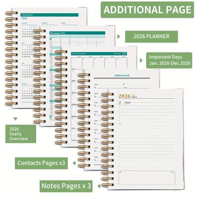 2026 Planner-320Pages-A Weekly And Monthly Organizer for 365 Days, Enjoyable And with Stickers, Featuring Double-Seam Binding