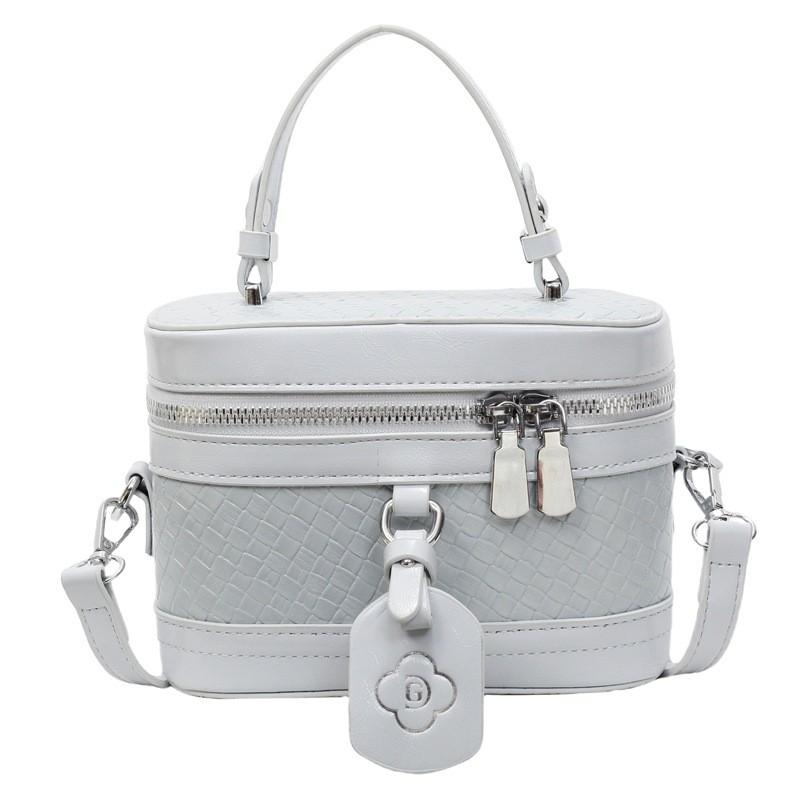 Woven Single Texture Shoulder Crossbody Bag Solid Color Handbag Women Fashion