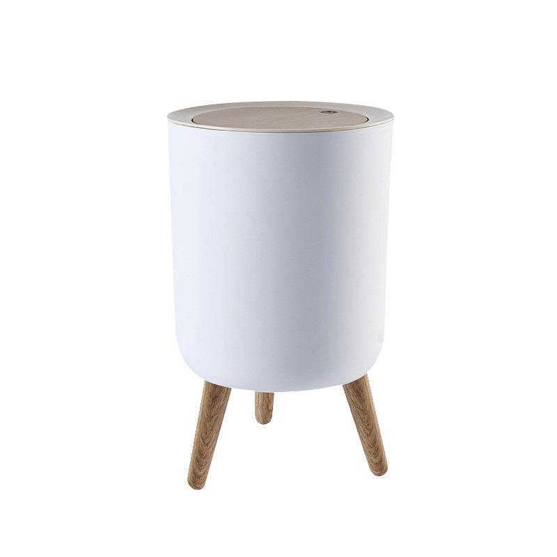 1Pc/ Light Luxury Press-Type Sorting Trash Can, Semi-Circular Simple Household Trash Can for Bathroom