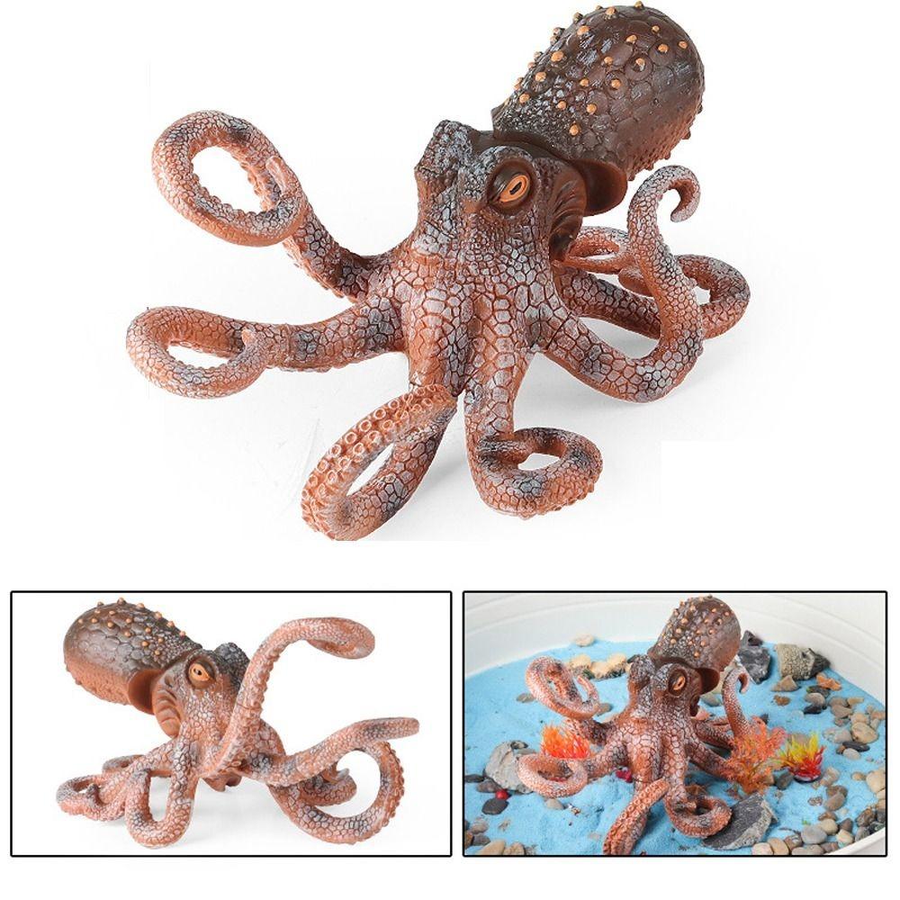 Wild Large Octopus Model Plastic Ocean Animal Statue  for Home Decor Office Display