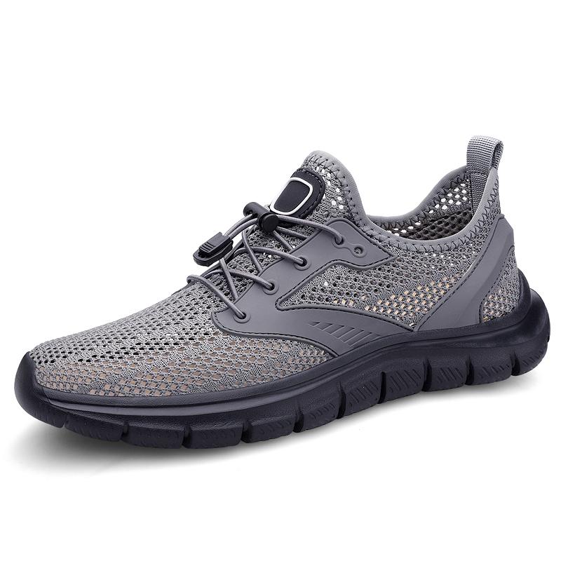 Fashion Breathable Man Sports Shoes New Arrival Men Mesh Flats Flying Fabric Casual Shoe Quick Dry Wading Aqua Shoes Hollow Out Sneakers