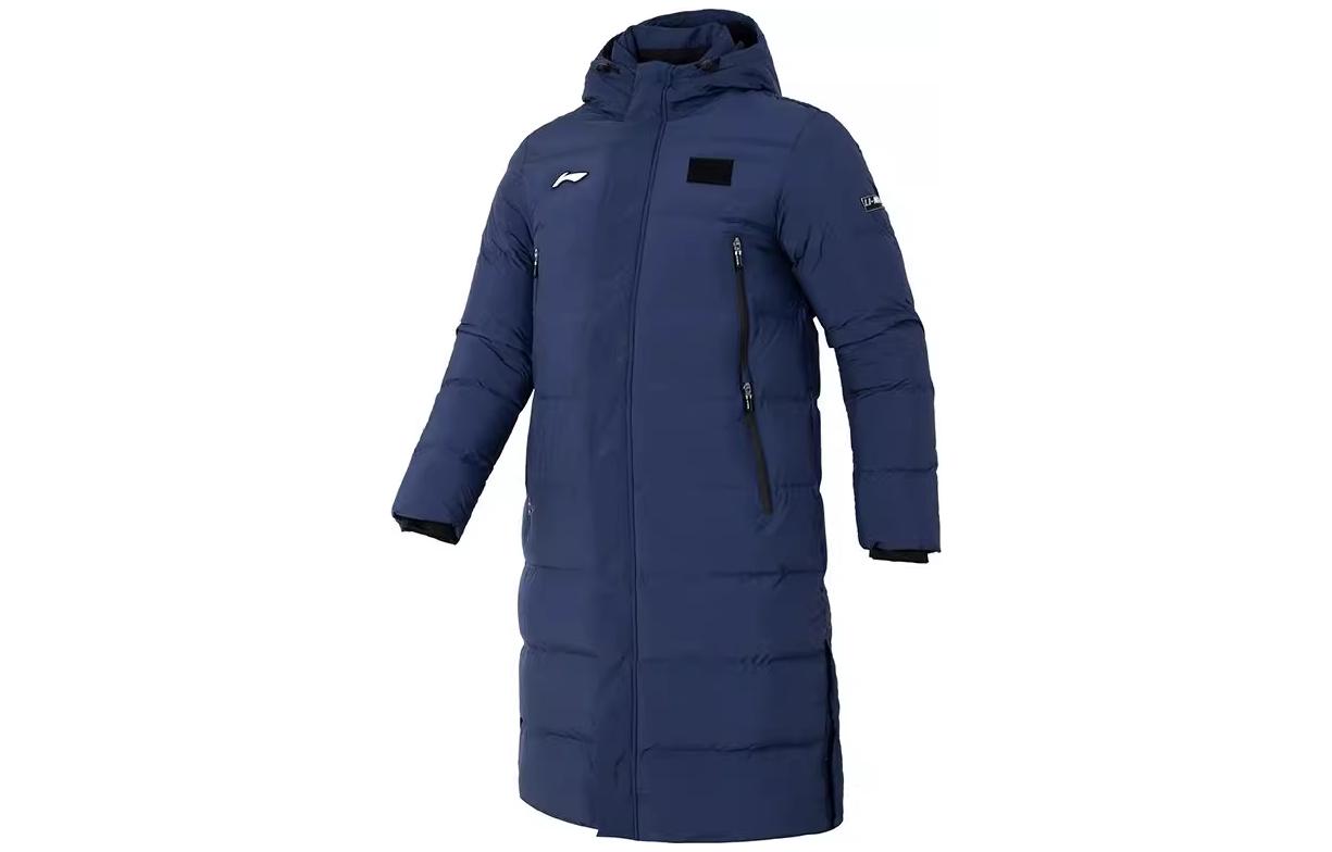 Li Ning Badminton Collection Down Jacket Unisex Dark Ship Blue AYMT123-2 S