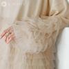 Tulle Frill Pullover Tunic Round Voluminous Ivory Limited Stock J-Scott Women's Sweatshirt, Length, Neck, Sleeves, (JS158-IV-S) -