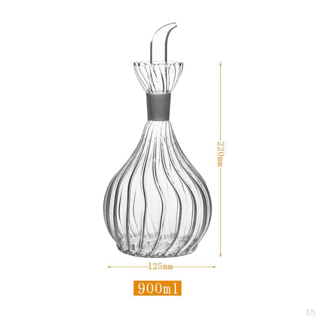 Elegant Glass Oil Dispenser for Kitchen and BBQ - Leakproof Pourer Included