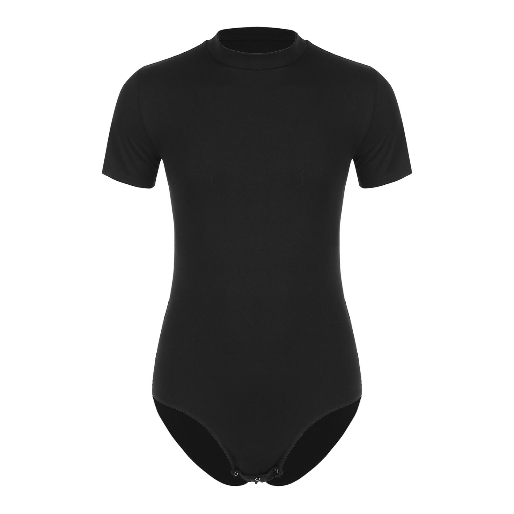 

Мужская цельная рубашка с коротким рукавом и пуговицами в промежности, боди, комбинезон, пижама, майка L чёрный