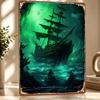 Fantasy Pirate Ship Poster Retro D Printed Metal Signs Customized Wall Hanging Gift for Luxury Decoration Home Decorations Room