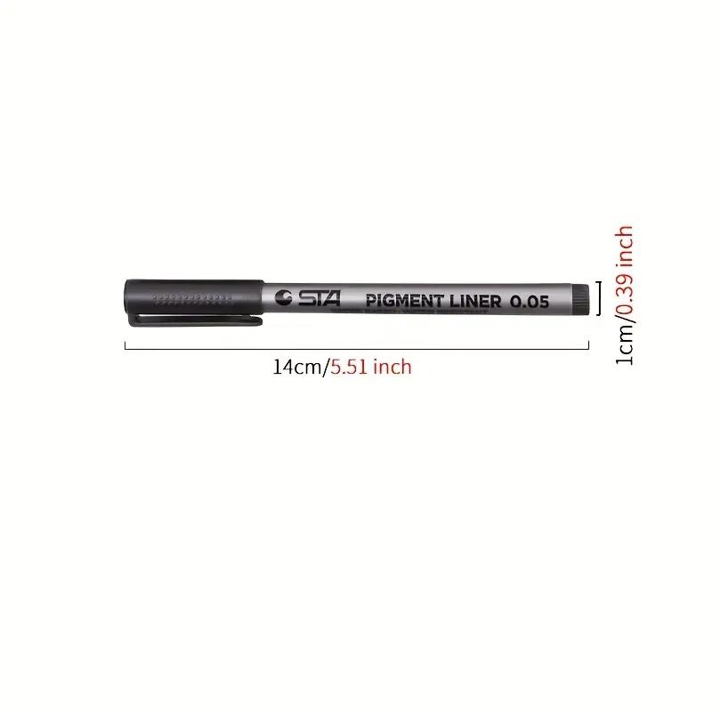 1pc Pigment Liner Pigma Micron Ink Marker Pen 0.05 0.1 0.2 0.3 0.4 0.5 0.6 Different Tip Black Fineliner Sketching Pens
