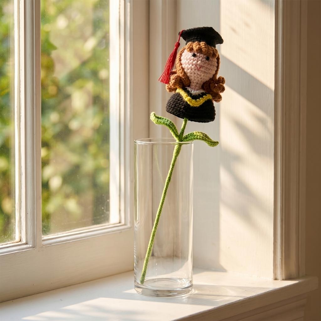 Graduation Doctoral Hat Hand Woven Woolen Doll Suitable For Graduation Event Gifts