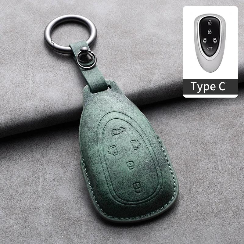 Car Remote Key Case Cover For Great Wall Gwm Wey Coffee01 Coffee02 Wey-X Wey-S Wey-Gt Vv7 Gt8 Leather Key Fob Keychain