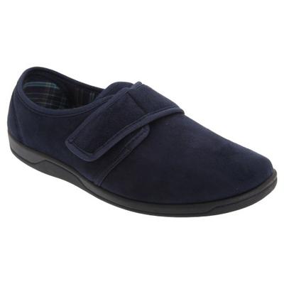 Mens Tom Imitation Suede Touch Fastening Slippers