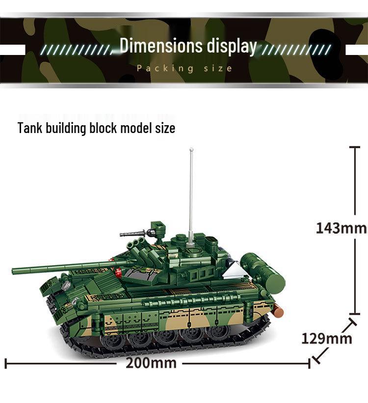 Yueyi Challenger Tank 66018T80U Military Series Building Blocks Toy