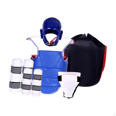 5 Pieces Taekwondo Protective Gear Padded Boxing Headgear Thicken Body Protector for Martial