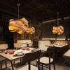 Southeast Asian Creative Wooden Skin Pendant Lamp Bedroom Restaurant  Aisle Chandelier Modern Simple Led Decor Lighting Fixtures