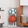 Soporte de Fútbol Estante Multicapa para Almacenamiento de Balones Estante Vertical con Ruedas para Exhibición de Balones