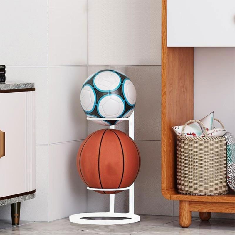 Soporte de Fútbol Estante Multicapa para Almacenamiento de Balones Estante Vertical con Ruedas para Exhibición de Balones