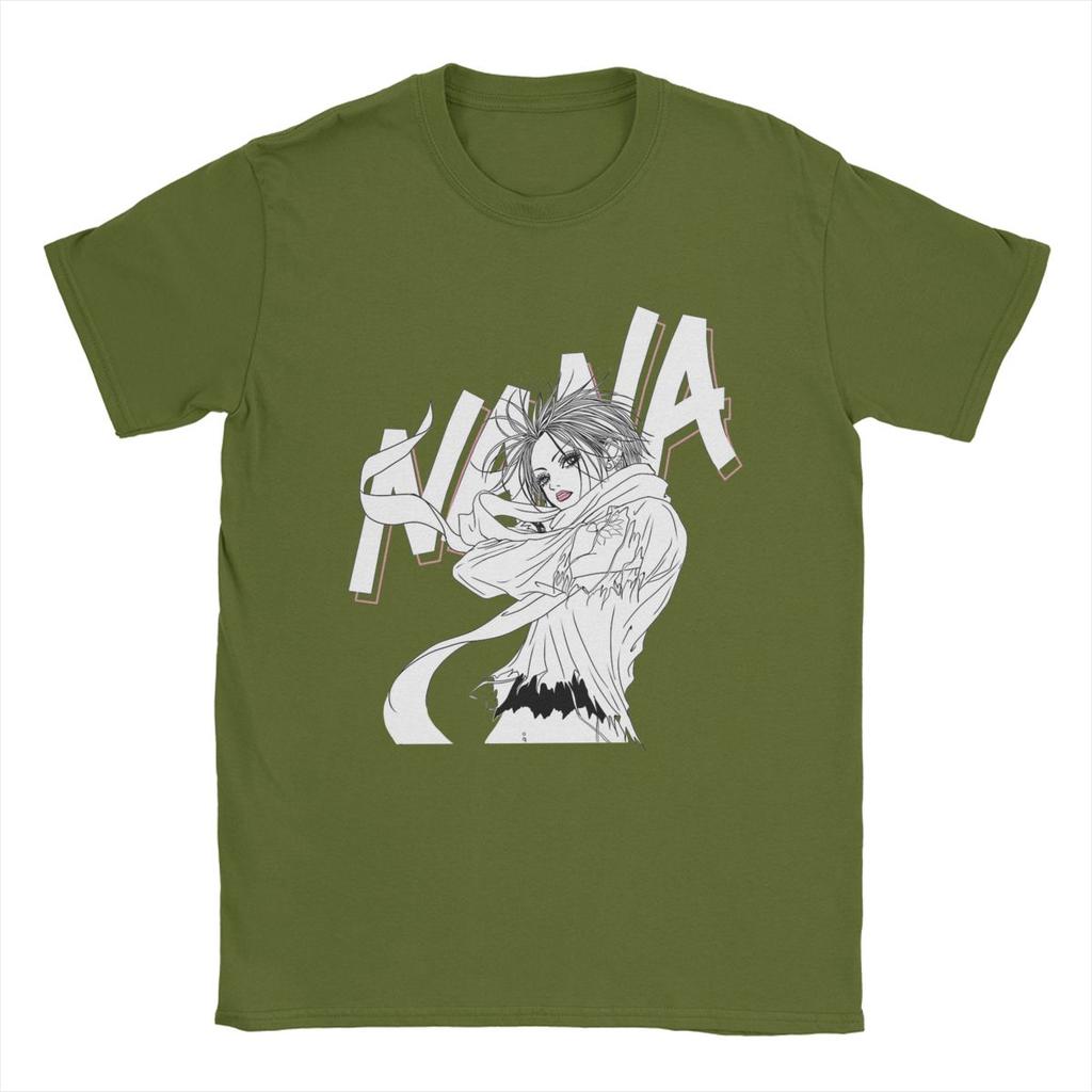 Nana Osaki Anime T-Shirts Men Crazy Pure Cotton Tee Shirt Crewneck Short Sleeve T Shirt Summer Clothing