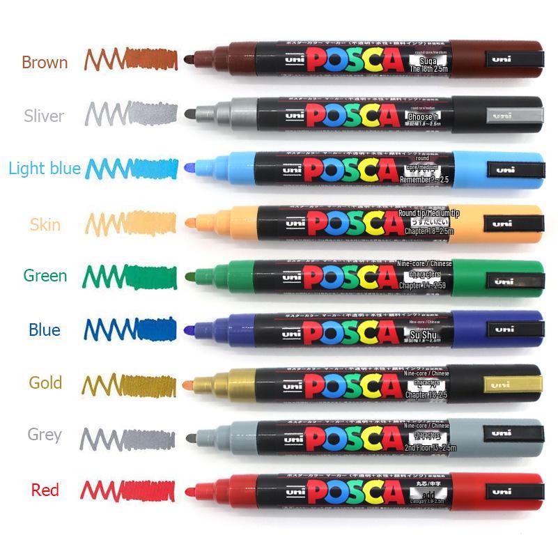 Mitsubishi UNI POSCA PC-5M Weißer Farbe-Marker für Poster - Kontaktieren Sie den Kundenservice für große Mengen