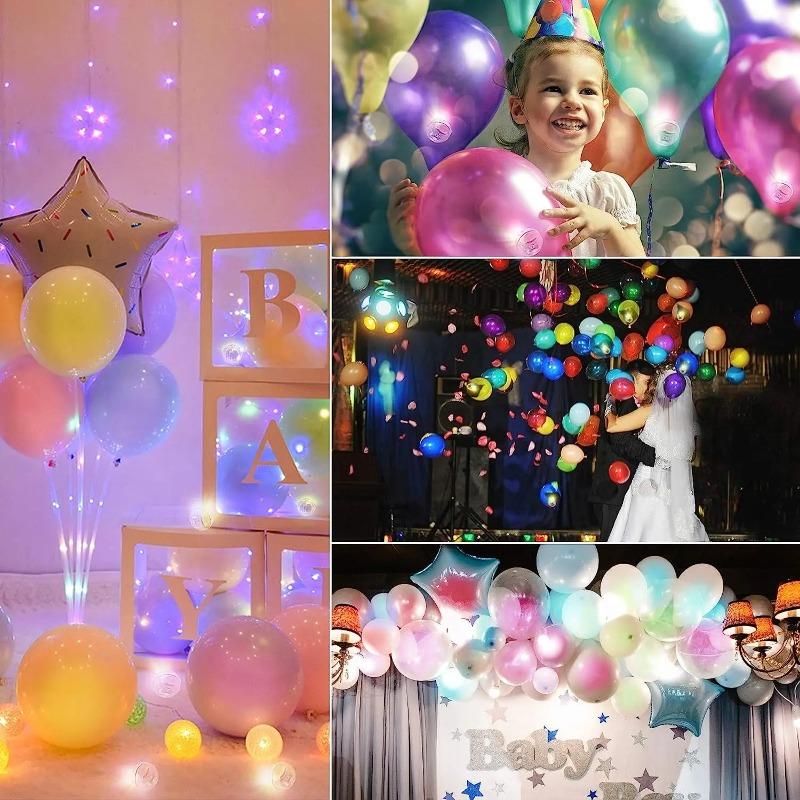 50 Stück Becher Kleine Runde Kugel Lichter Ballons LED Blinkende Leuchten Laternenlicht für Hochzeit Party Geburtstag Dekoration