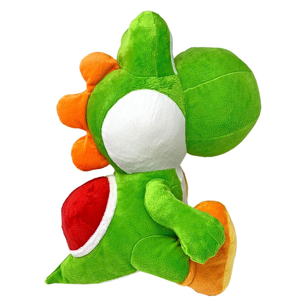 Super Mario Official Plush Sitting Approximately 42cm Toy, Yoshi, (Green Yoshi)
