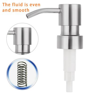 1/2PCS Stainless Steel Soap Pump Liquid Lotion Dispenser Bottle Head Replacement Jar Tube Nozzles