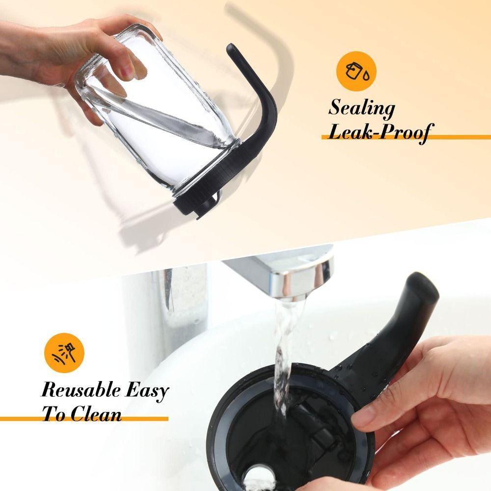 5 Pack Jar Not Included Pour Spout Lids with Handle Colorful Reusable Plastic Flip Cap Lid Kitchen