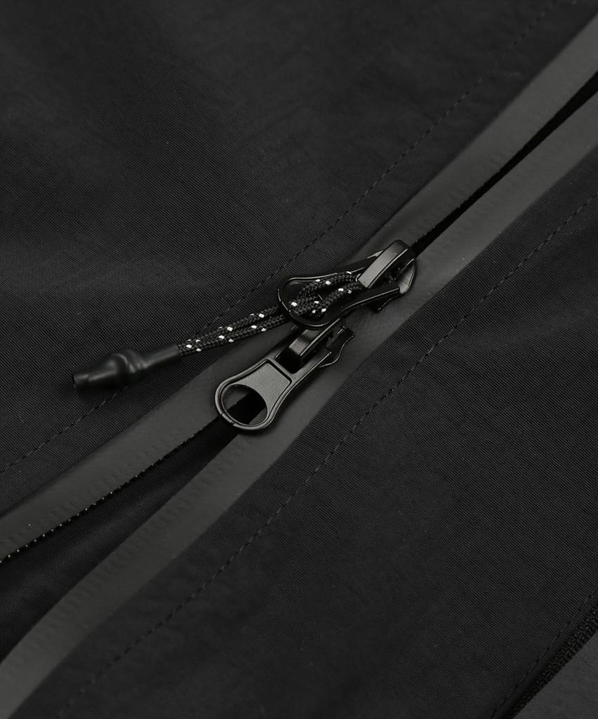 Dimitri Black Vlad 2Way Authentic Hooded Windbreaker Jacket_Charcoal/Black