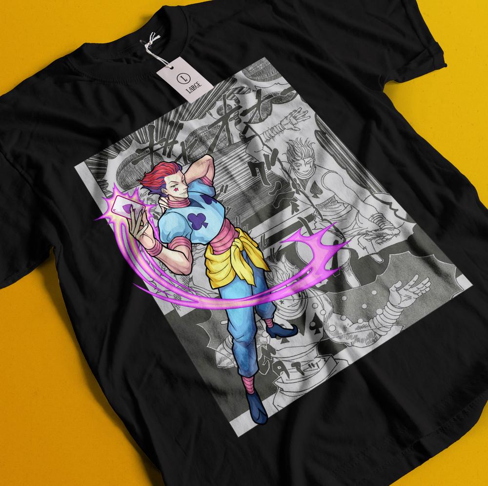 

Рубашка Хисоки Хантер х Хантер Манга Полоска HXH Аниме Унисекс рубашка Футболка Все Размеры XL