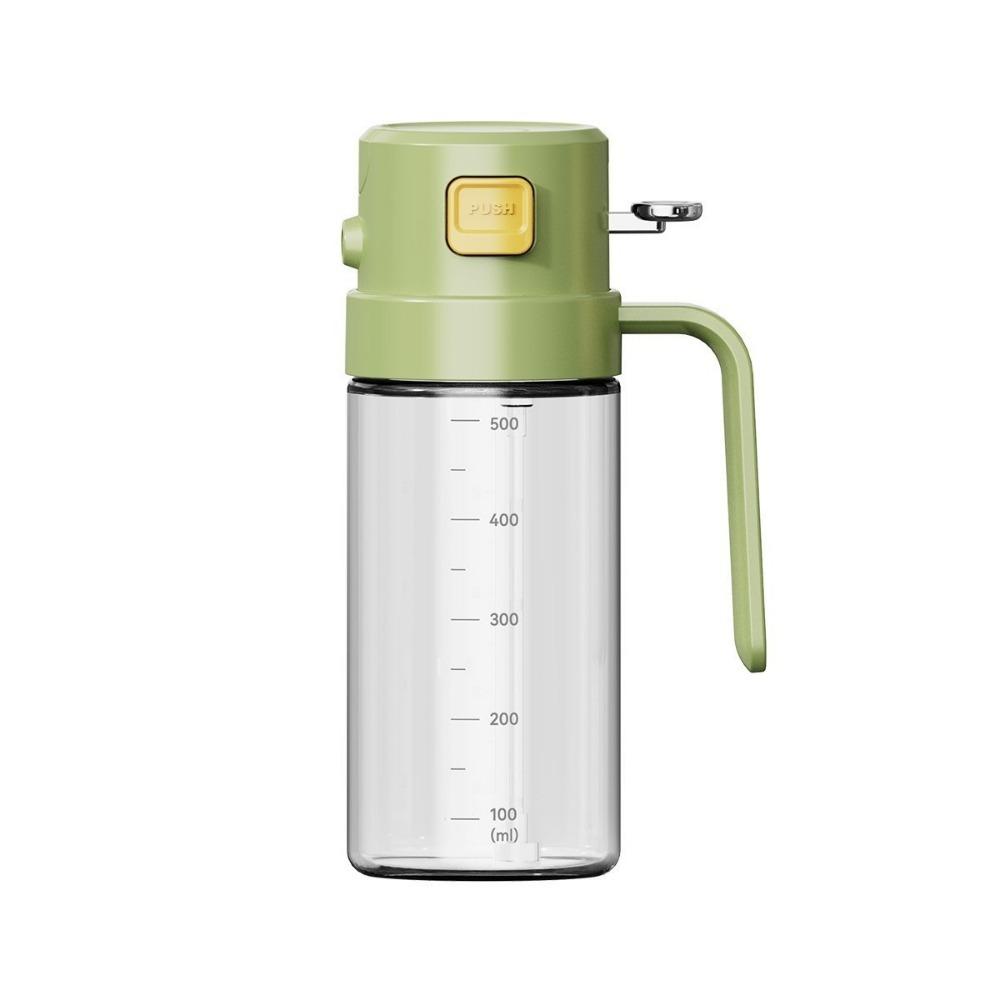 Glass 2 in 1 Oil Sprayer Automatic Lid Refillable Olive Oil Storage Bottle 500 ML Large Capacity Oil Dispenser Barbecue