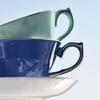 Tazas de Café Europeas de Lujo Ligero Tazas Británicas para el Té de la Tarde Porcelana de Hueso Mariposa Oro Cerámica de Té Tazas y Platillos para Té Negro
