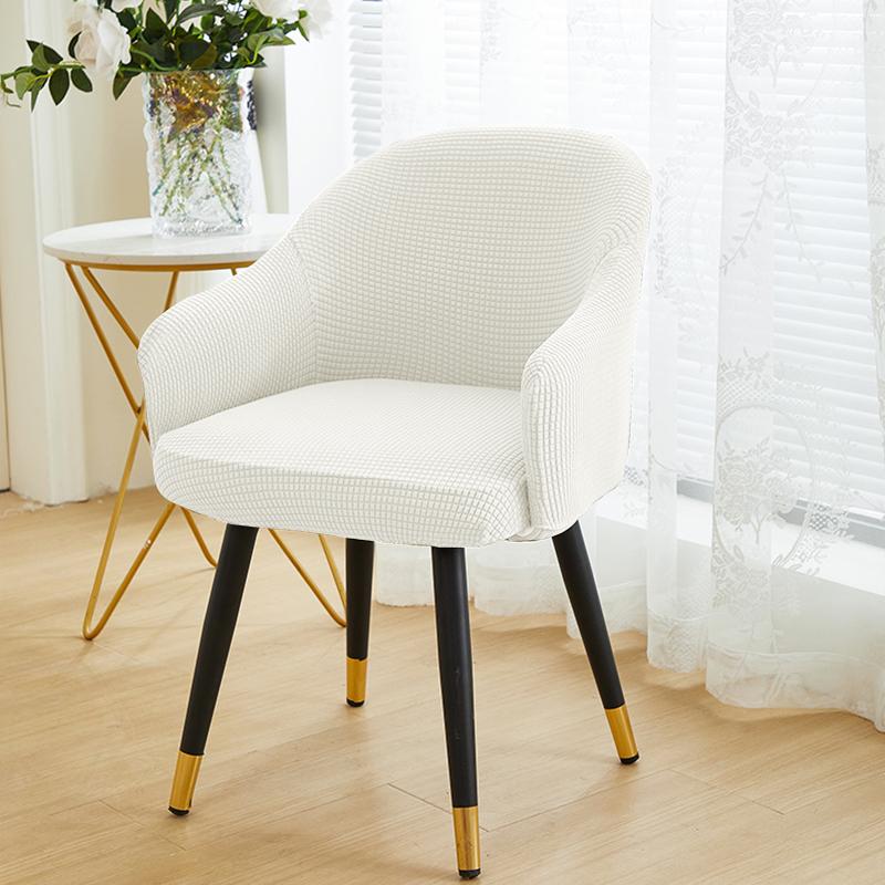 2PCS Solid Color High Armchair Slipcover Cover Stretch Dining Chair Cover Dustproof Anti-dirt Pets Kids Seat Case for Wedding