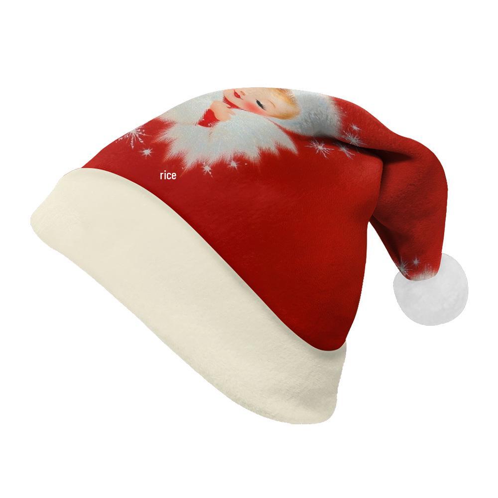 2024 Reversible Christmas Hat with Plus Velvet for Kids & Adults - Holiday Decoration