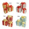Christmas Box Gold Sturdy Multifunctional Exquisite Workmanship Christmas  Box Ornaments For Stores