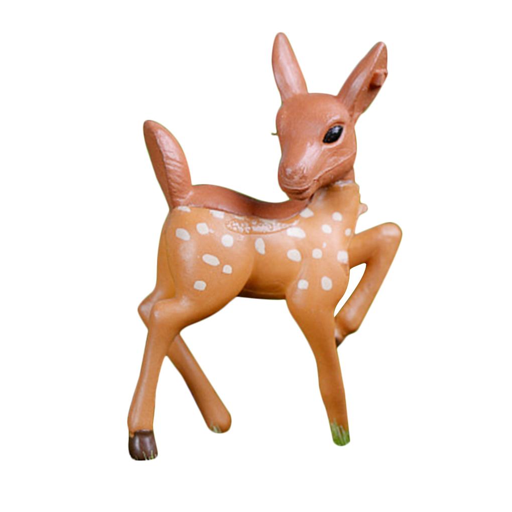 Deer Animal Plant Fairy Garden Miniature Landscape Crafts Decor Ornament