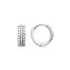 Luxenter 925 Sterling Silver Earrings with Bright Rhodium Zirconia Finish - Tsyal