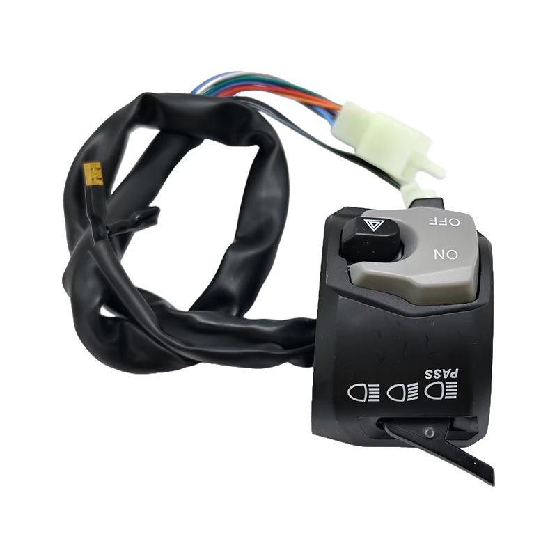 For GSX Horn Headlight Electric Start Control Switch Universal Multi-Function Motorcycle Handlebar Switch Assembly Replacement