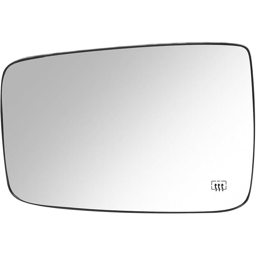 For Dodge Ram 1500/2500 Passenger Side Heated Mirror Glass | 2009-2018 Truck Mirror Replacement | Convex Design + Built-In Heater | Easy Tall