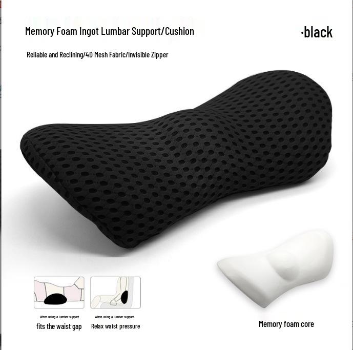 Memory Foam Lumbar Support Cushion for Sofa, Car, and Office