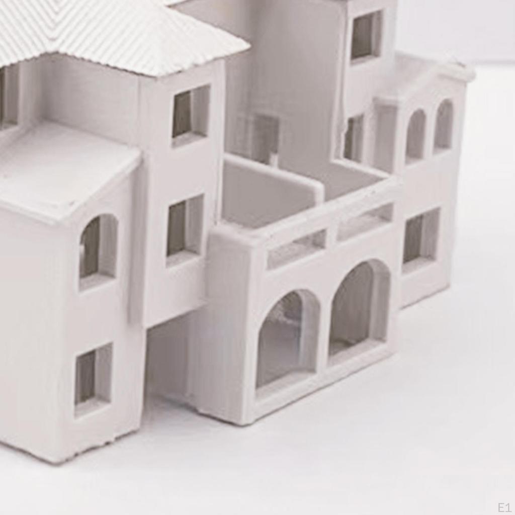 1/500 Dollhouse Miniature Unpainted House Parking Street Railway Landscape Trains Train Scenes