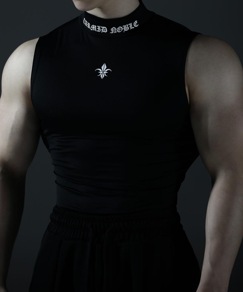 CARMID Compression Mock Neck Sleeveless [Black]