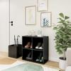 Vidaxl Shoe Cabinet, Grey With Gloss, 105X35.5X70 Cm