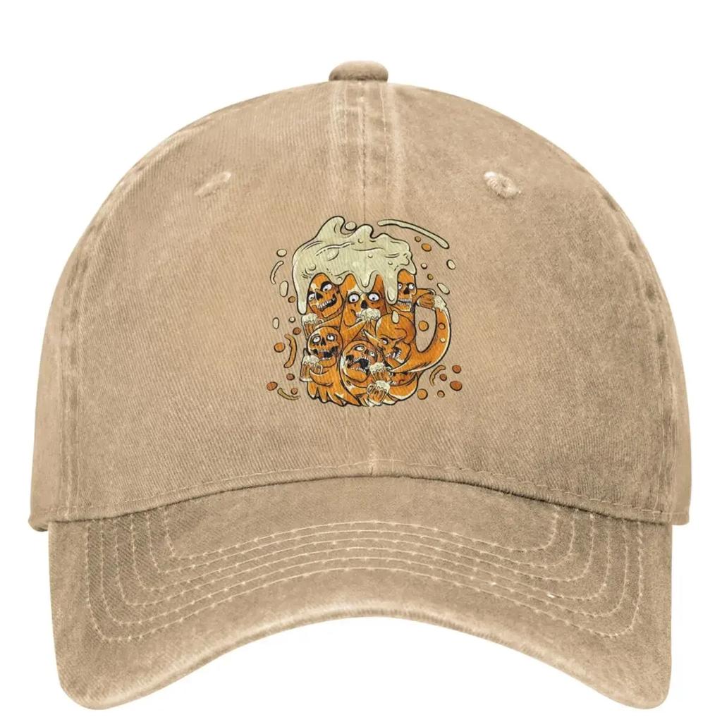 Beer Spooky Halloween Funny Oktoberfest Baseball Cap Outdoor Sports High Quality Trucker Hat Unisex Unisex Sunshade Baseball Caps