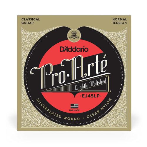 D'Addario ProArte Classical Guitar Strings, Lightly Polished Silver, Normal, EJ45LP