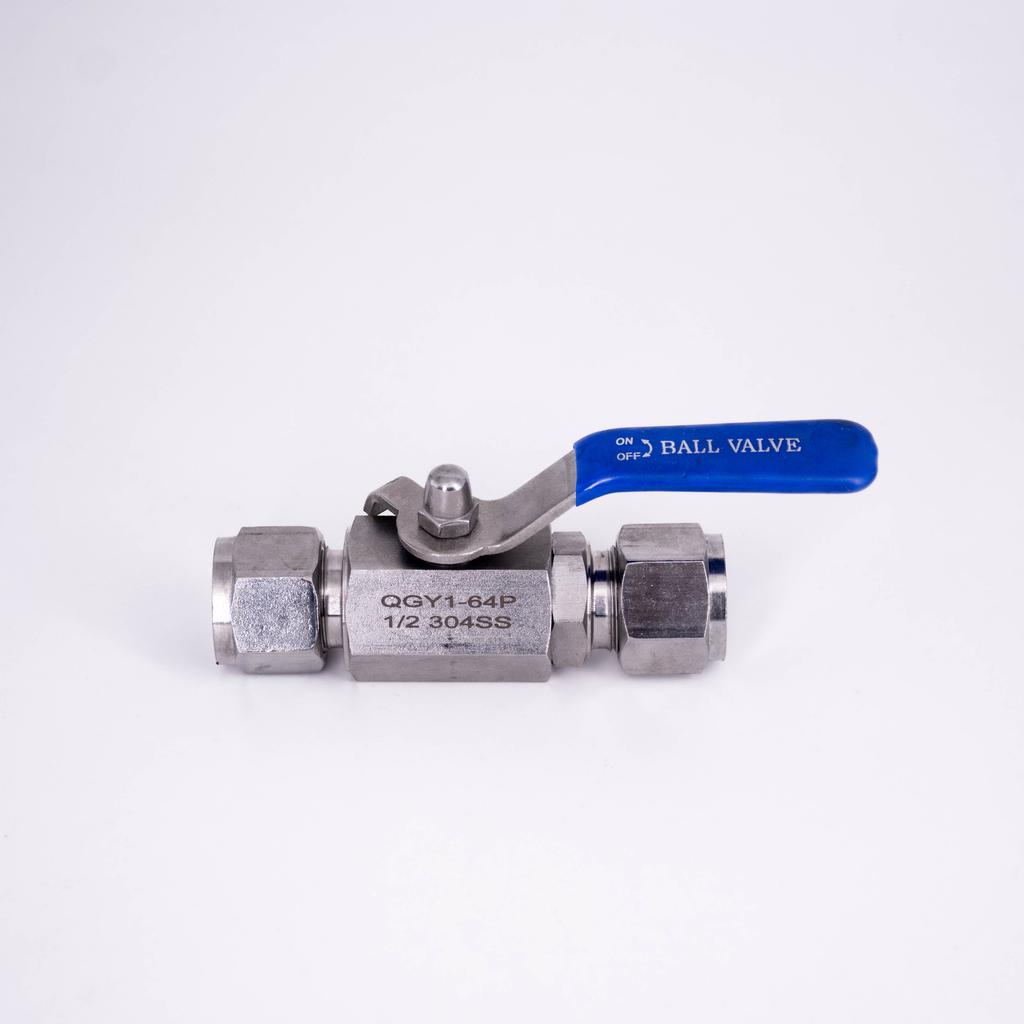 Fit 6/8/10/12/14mm 1/4" 3/8" 1/2" Tube OD Compression Ball Valve 304 Stainless Steel
