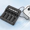Intelligent Battery Charging 2400mA 4-Slot with LCD Display Type C Input Compatible Multiple Battery 26650/21700/18650