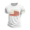 Men's Holiday Print Round Neck Short Sleeve Top Casual Sports Top