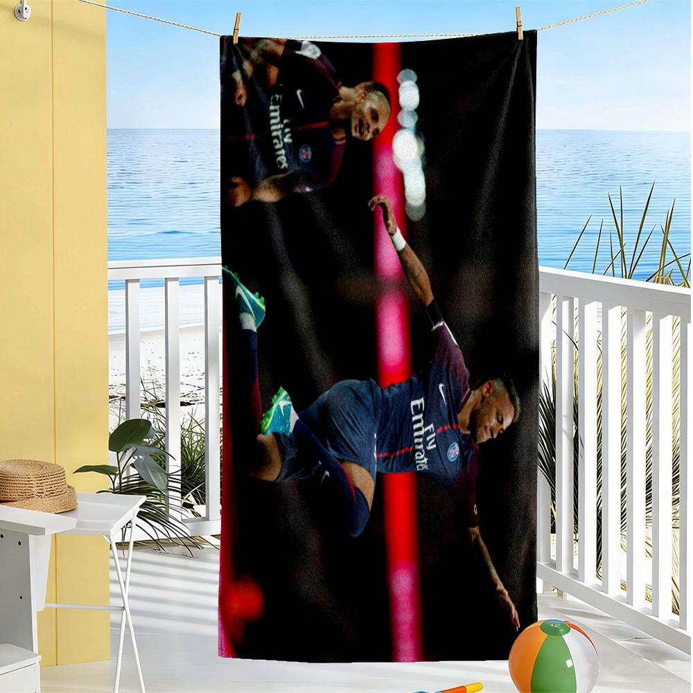 Brazilian Football Legend Beach Towel Super Soft & Absorbent Comfortable Lightweight Perfect for Traveling Yoga Camping and Swimming