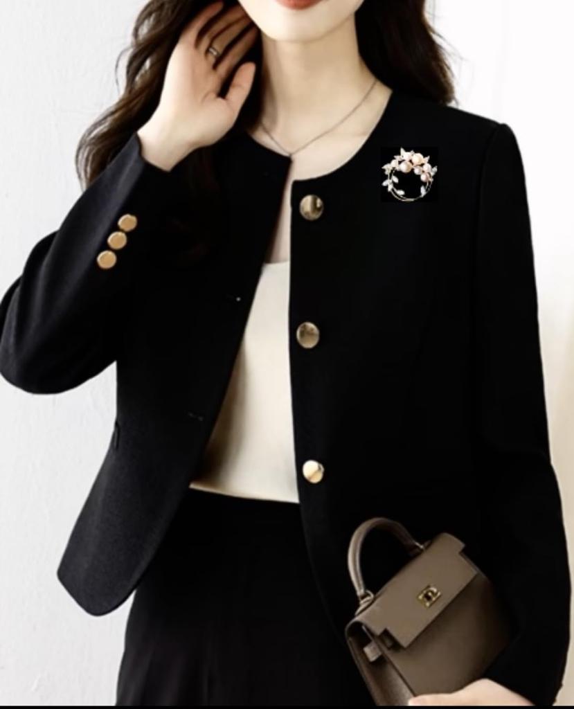 Zircon Freshwater Pearl Flower Dimond Pearl Flower Corsage for Wedding Graduation Entrance Festival Chest Gift for Women for Gift Case Included